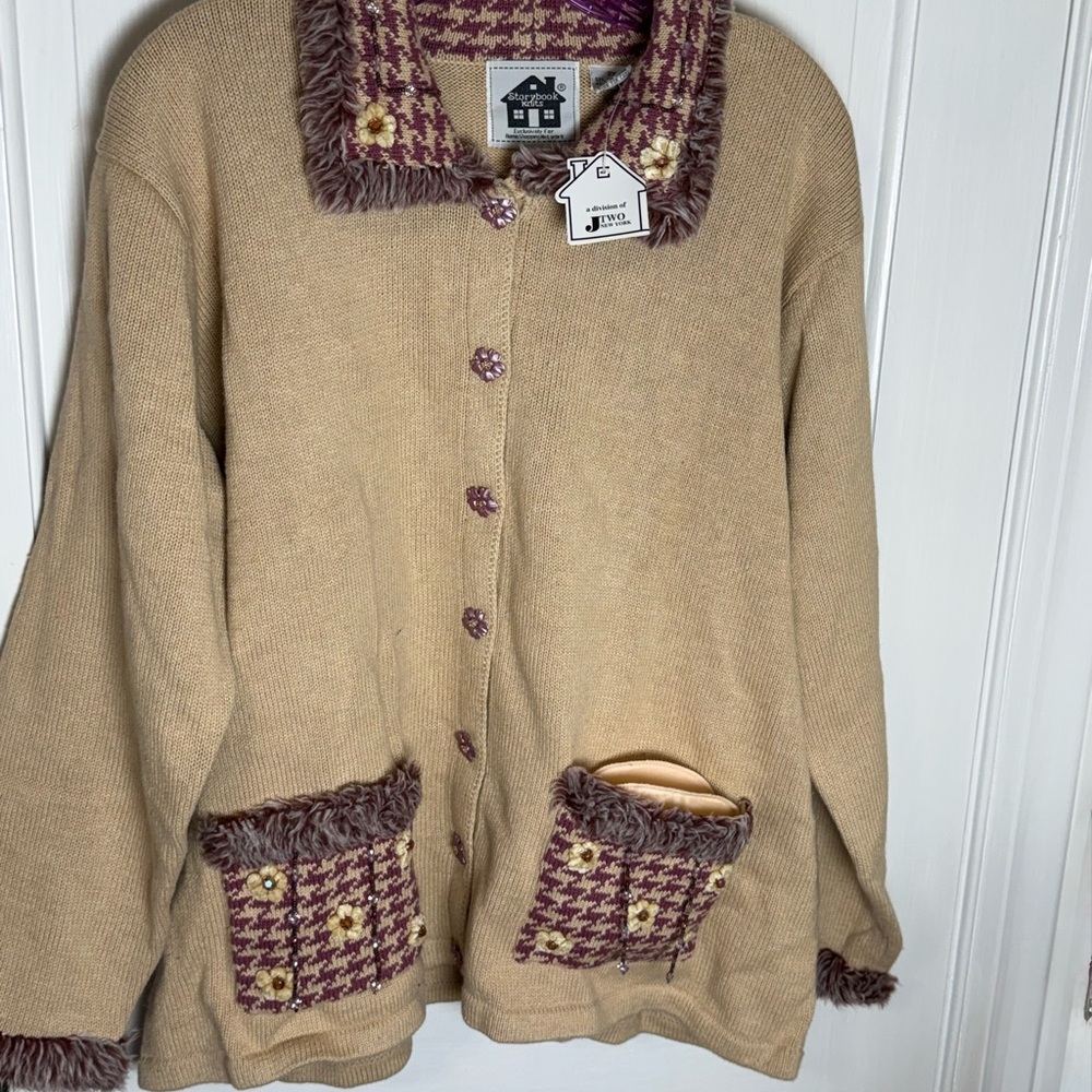 Storybook Knits cardigan sweater. Size 2X. NWT.